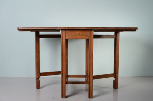 fig 2. Heals Antique Oak Drop Leaf Dining Table