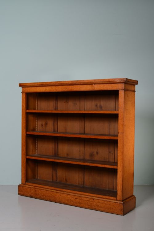 English Antique Oak Open Bookcase