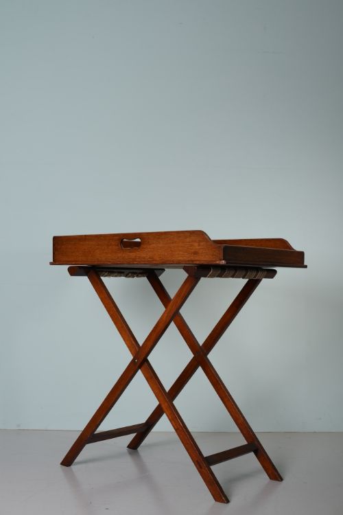 19th Century Antique Oak Butlers Tray on Stand.