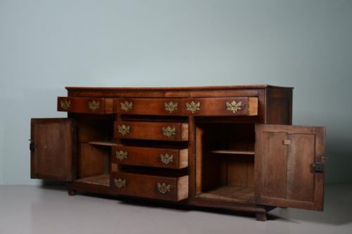 fig 2. Georgian Antique Oak Dresser with Wonderful Patina