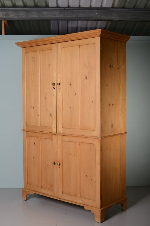 English Georgian Antique Pine Housekeepers Cupboard.