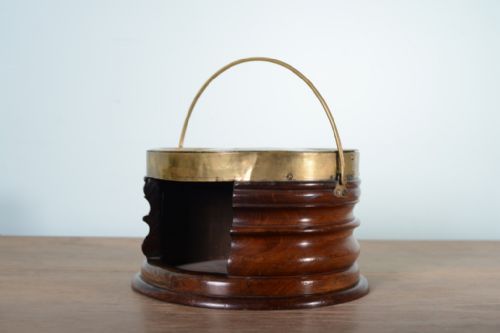 fig 1. Georgian Antique Mahogany & Brass Foot Warmer