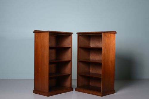Pair of Edwardian Antique Mahogany Bedside Bookcases