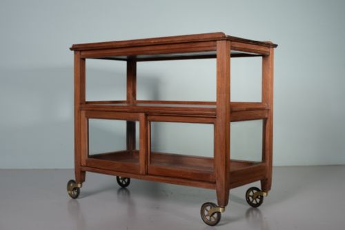 Edwardian Antique Mahogany Cake Trolley