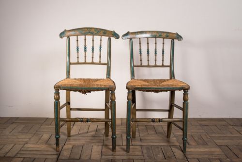 Fabulous Pair of Regency Chairs in Original Paint