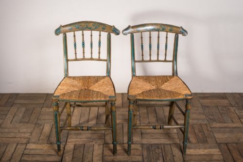 fig 1. Fabulous Pair of Regency Chairs in original Paint