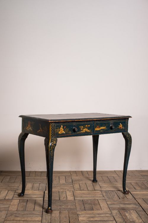 fig 1. English Antique Chinoiserie Desk. Probably by Gillows.