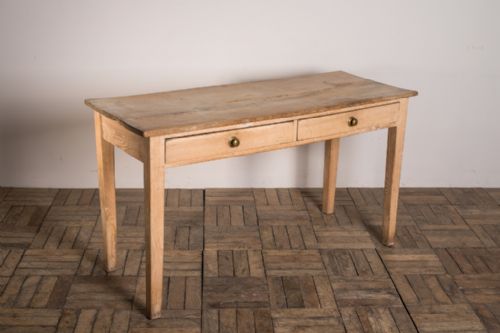 English Antique Scrubbed Elm Table