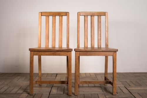 Pair of Heals Antique Oak Stand Chairs