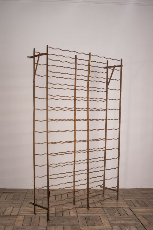 19th Century Antique Wrought Iron Wine Rack