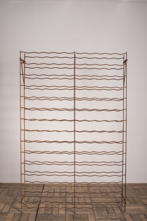 fig 1. 19th Century Antique Wrought Iron Wine Rack