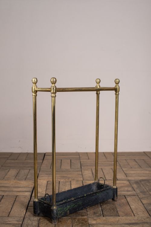 Edwardian Antique Brass Umbrella Stand
