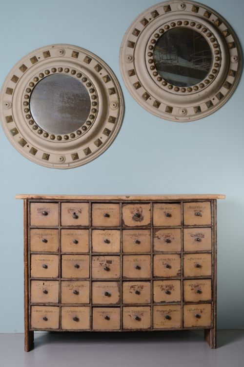 Georgian Antique Spice Chest in Original Paint