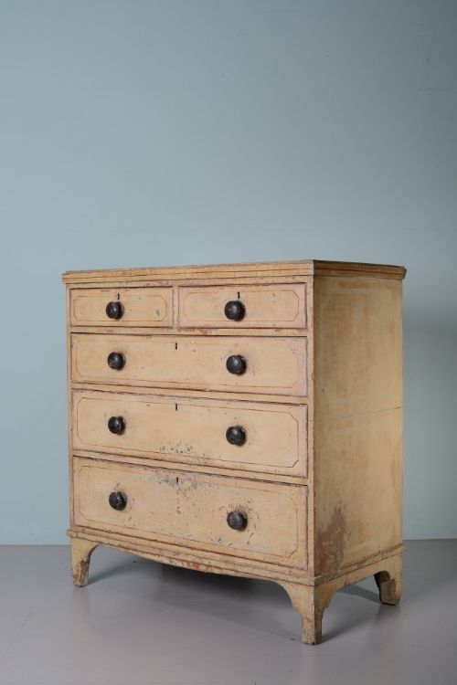 Georgian Antique Painted Pine Chest of Drawers