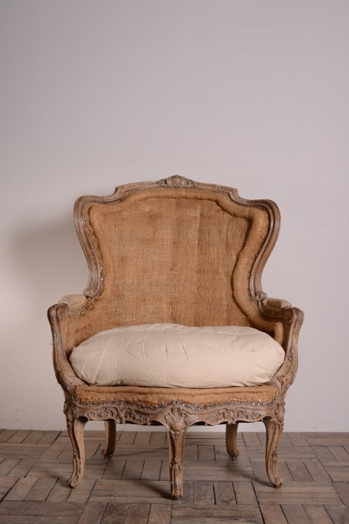 fig 1. Large 19th Century Antique Walnut Carved Armchair