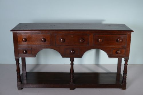 fig 1. Welsh Antique Oak Potboard Dresser Base.