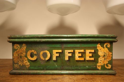 19th Century Antique Toleware Coffee Bin.