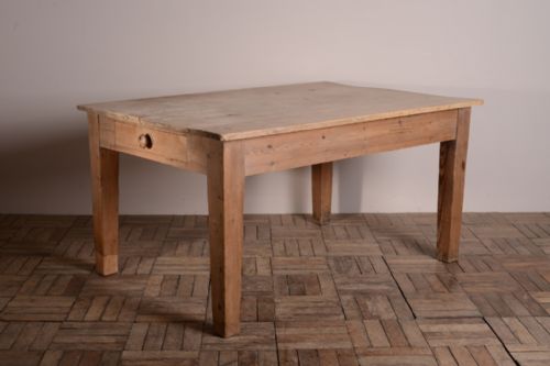 English Sycamore Antique Kitchen Table