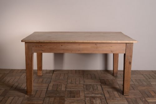 fig 1. English Sycamore Antique Kitchen Table