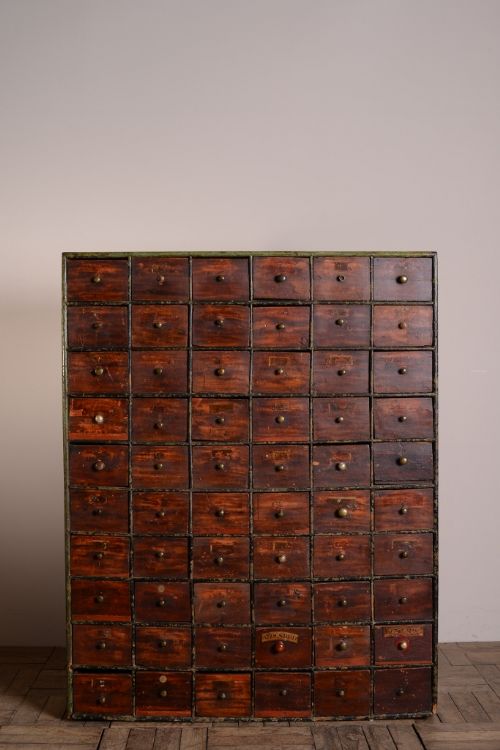 Georgian Antique Bank of Sixty Drawers