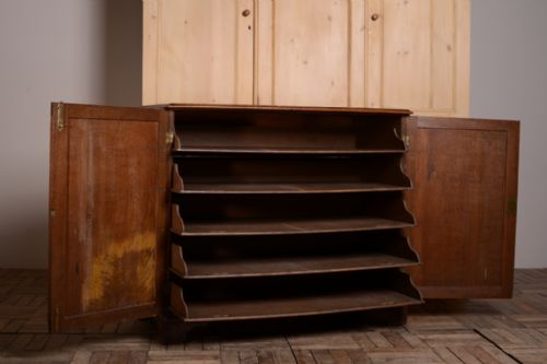 Georgian Antique Oak Plan Chest/press Cupboard