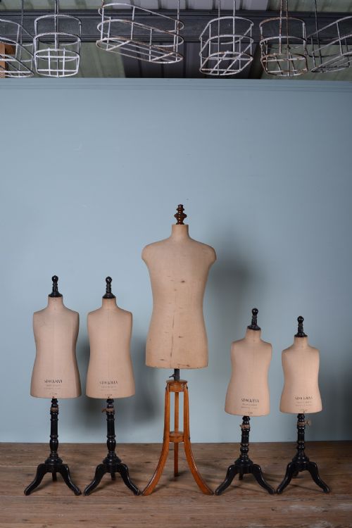fig 1. Rare Set of Antique Stockman Childs Tailors Dummies.