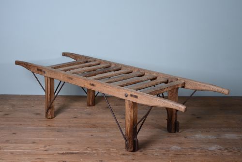 19th Century Antique Oak Railway Porters Rack.