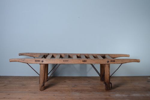 fig 1. 19th Century Antique Oak Railway Porters Rack.