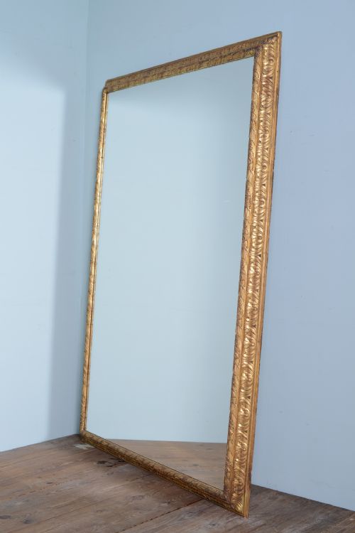 fig 1. Fabulous Large 19th Century Antique Gilt Mirror.