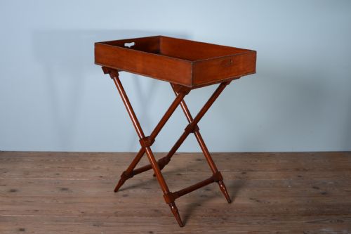Georgian Antique Mahogany Butlers Tray on Stand.