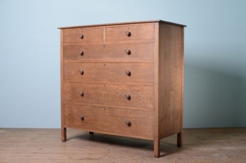 Rare Large Heals Oak Chest of Drawers (Provenance).