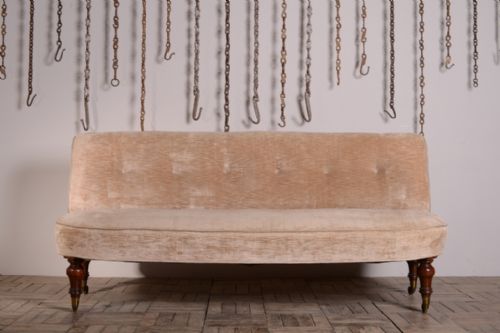 fig 1. 19th Century Antique Mahogany Banquette Sofa