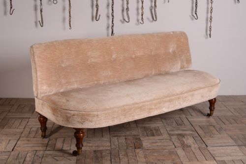 19th Century Antique Mahogany Banquette Sofa