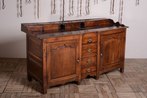 18th Century Antique Oak Dresser Base.