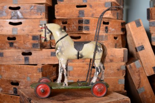 1930'S English Triang Push a Long a Toy Horse.