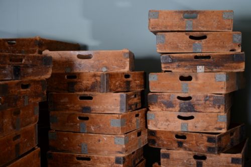 fig 1. Antique Pine Trays from the Stoke on Trent Potteries.
