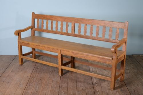 Original Painted Pine Antique Bench Seat.