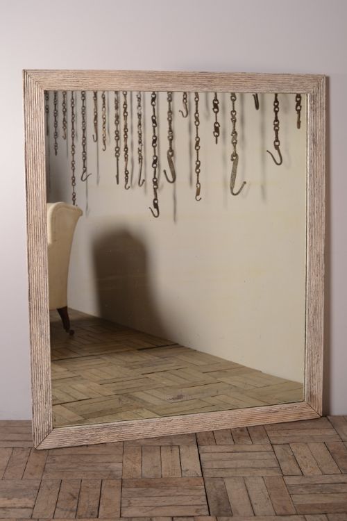 fig 1. William IV Antique Reeded Mirror in Period Paint