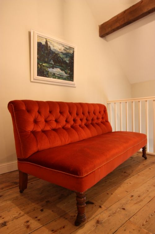 19th Century Antique Banquette Sofa by Gillows