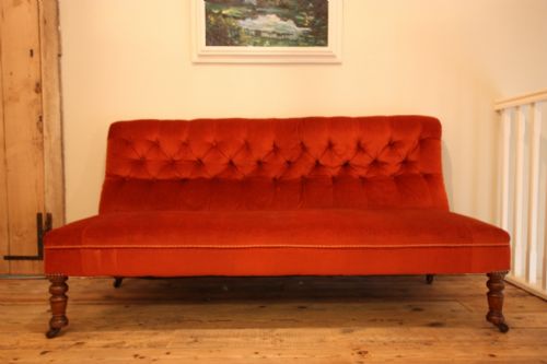 fig 1. 19th Century Antique Banquette Sofa by Gillows