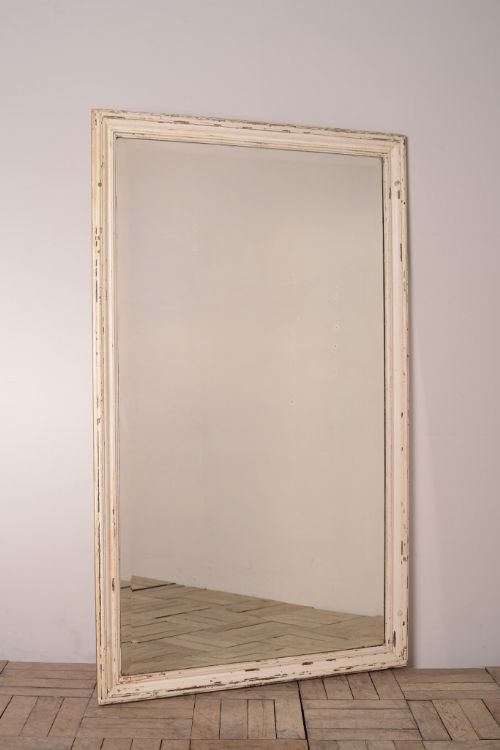 19th Century English Antique Mirror in Original Paint