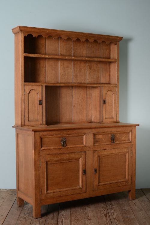 fig 1. Edwardian House of Gane Antique Oak House Dresser. Very Heals.