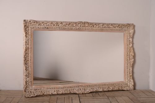 19th Century Antique Carved Pine Mirror