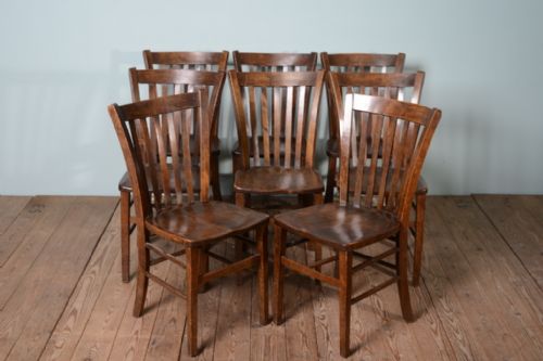 Set of Eight Antique Dining Chairs.