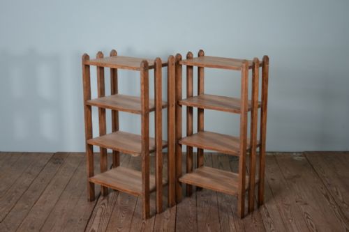 Pair of Antique Slatted Bedside Tables/bookcases.