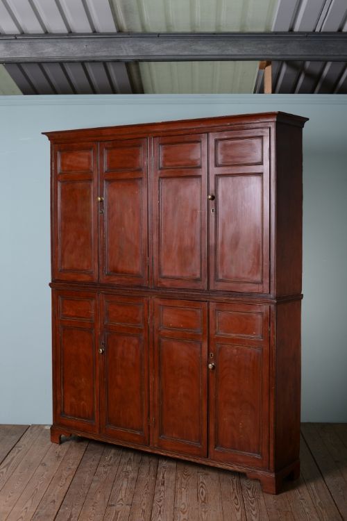 fig 1. English Pine Eight Door Cupboard in Original Paint