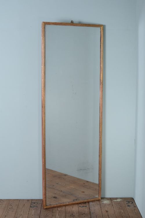 Reeded Gilt English Antique Mirror.