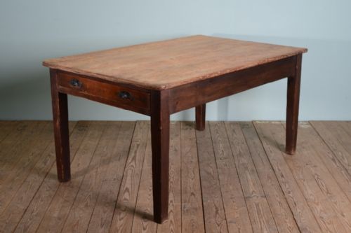 English Antique Pine Kitchen Table.