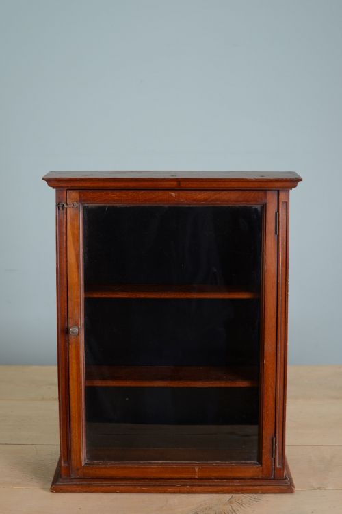 fig 1. English Antique Mahogany Shop Counter Display Case.