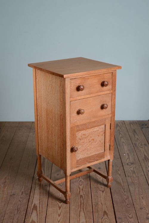 Heals 1920'S Oak Bedside Cabinet.